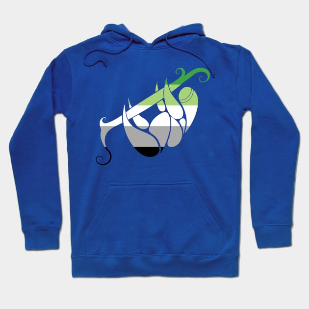 Aromantic Flag Sloth Hoodie by Jaq of All